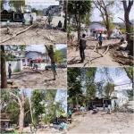 ตัดกิ่งไม้หน้าโรงเรียนบ้านเกาะเต่า