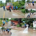 ทำความสะอาดทรายพื้นที่ถนนทรายรี